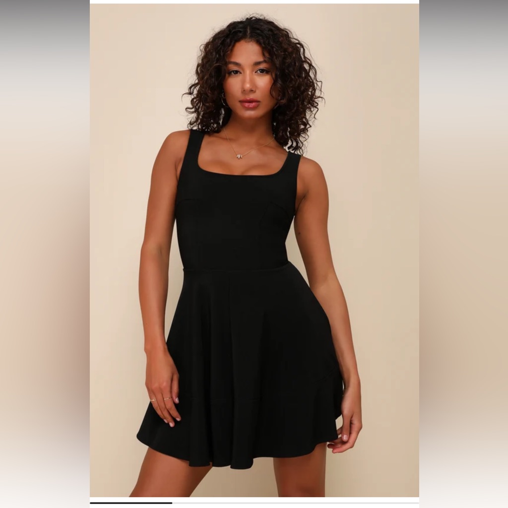 Lulus Black Dress Nwot Home Before Daylight Small